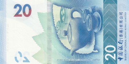 Hong-Kong 20 Dollars, Bank of China - 2018 (2020) - Neuf - Série BX