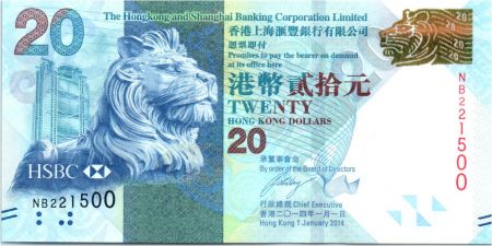 Hong-Kong 20 Dollars, Tête de lion - Festival d\'Automne - 2014