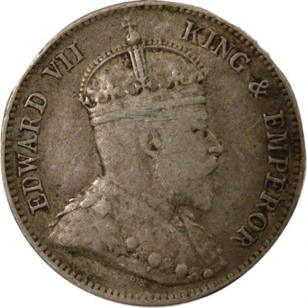Hong-Kong Hong Kong, Edouard VII - 10 Cents Argent -1904 Londres