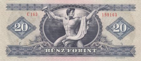 Hongrie 20 Forint 28-10-1975 - Dozsa Gyoroy