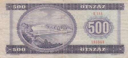 Hongrie 500 Forint 1975 - Ady Endre, Danube