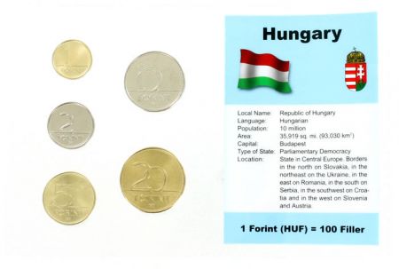 Hongrie Blister 5 monnaies HONGRIE (1 à 20 Forint)