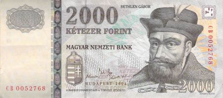 Hongrie HONGRIE  BETHLEN GABOR - 2000 FORINT 2004