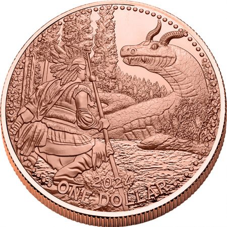 Horned Serpent - 1 Dollar 2024 Cuivre Mesa Grande