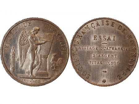 III République  ESSAI MODULE DE 10 FRANCS ARGENT 1929