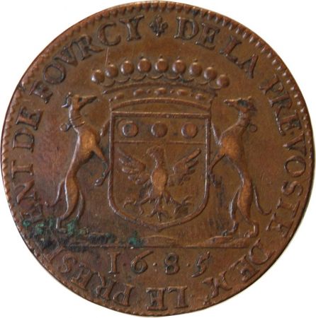 ILE DE FRANCE  Henri de Fourcy  prévôt des marchands - JETON 1685