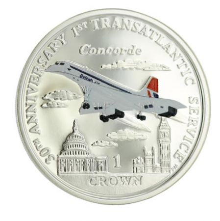 Ile de man 1 Crown Argent colorisé Frappe BE  ILE DE MAN 2006 - Concorde