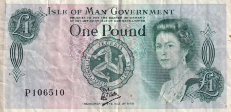 Ile de man 1 Pound - Elisabeth II - Tynwad Hill - 1983 - TTB - P.38