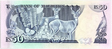 Ile Maurice 50 Rupees,  Parlement - Antilope - 1986 - P.37