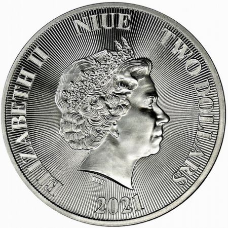 Ile Niue Lion rugissant - 1 once argent Niue 2021