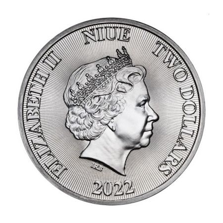 Ile Niue Lion rugissant - 1 once argent Niue 2022