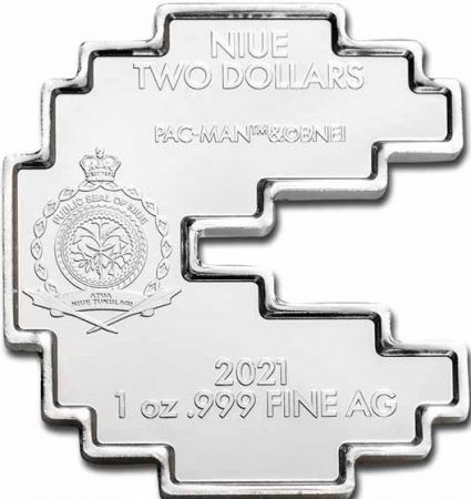 Ile Niue Pac-Man - 2 Dollars Argent Niue 2021