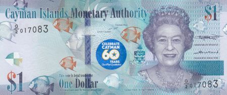 Iles Caïman 1 Dollar Elisabeth II - 60 ans de la Constitution - 2018 (2020) - Neuf