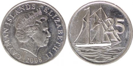 Iles Caïman 25 Cents Elisabeth II - Voilier - années 1992 à 2008
