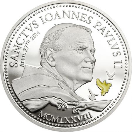 Iles Cook 2 Dollars 2014 - Canonisation du Pape Jean Paul II