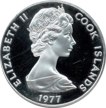 Iles Cook 25 Dollars Jubilé d\' Argent - Elisabeth II