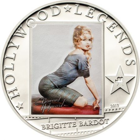 Iles Cook 5 Dollars Couleur ILES COOK 2013 - Brigitte Bardot
