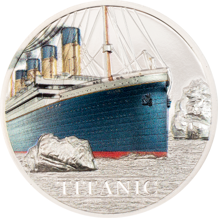 Iles Cook Titanic - 1 Once Argent Couleur Îles Cook 2022