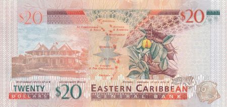 Iles des Caraïbes 20 Dollars Elisabeth II - 2015 - P.53b - Neuf