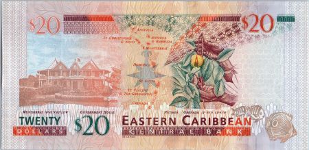 Iles des Caraïbes 20 Dollars Elisabeth II - Gouv. à Monserrat 2016