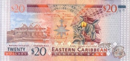 Iles des Caraïbes 20 Dollars Elisabeth II - Gouv. à Monserrat