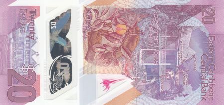 Iles des Caraïbes 20 Dollars Elisabeth II - Polymer - 2019 - Neuf