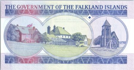 Iles Falkland 1 Pound Elisabeth II - Villag e- 1984