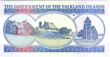 Iles Falkland 50 Pounds, Elisabeth II - Village - 1990 - WPM.16
