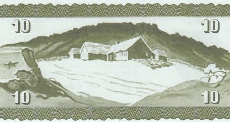 Iles Féroé 10 Kronur armoiries, paysage - L.1949
