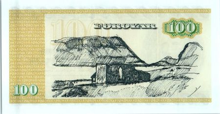 Iles Féroé 100 Kronur V.U. Hammershaimb -  montagne - 1994 - Neuf - P.21f
