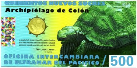 Iles Galapagos 500 Sucres, Charles Darwin - Tortues - 2012
