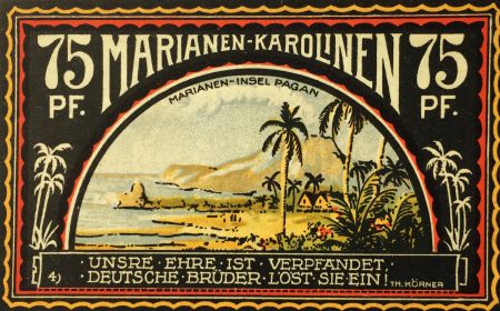 Iles Mariannes du Nord 75 Pfennig, Marianen-Karolinen - notgeld 1922 - NEUF