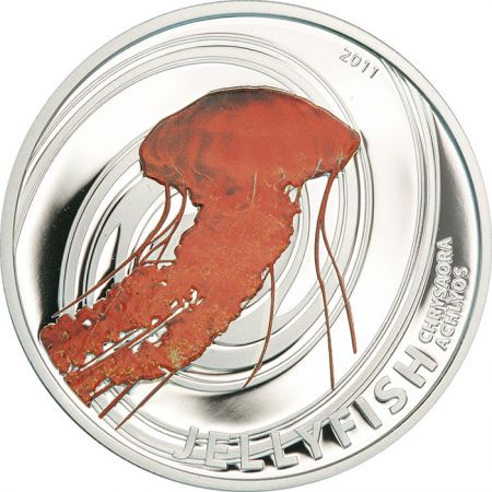 Iles Pitcairn 2 Dollars 2011 - Méduse noire géante