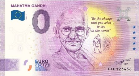 Inde 0 Euro Souvenir 2023 - Mahatma Gandhi