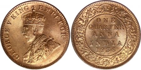 Inde 1/4 Anna George V - 1936