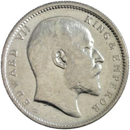 Inde 1 Rupee Edouard VII Roi et Empereur 1907