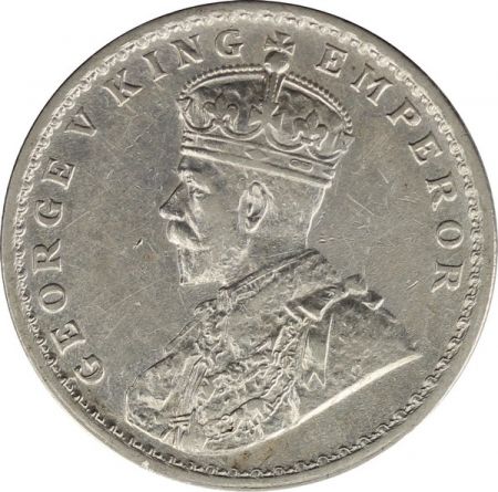 Inde 1 Rupee Georges V Roi et Empereur - 1914