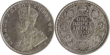 Inde 1 Rupee Georges V Roi et Empereur - 1920