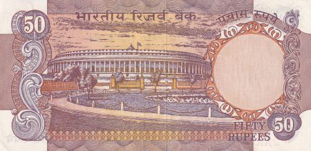 Inde 50 Rupees - Colonne aux Lions - Parlement - 1978 - Série 2AK - P.84 a