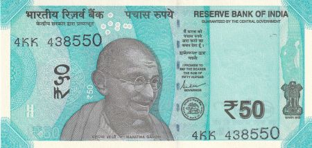 Inde 50 Rupees - Mahatma Gandhi - 2022 - Série 4KK - P.NEW