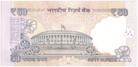 Inde 50 Rupees Mahatma Gandhi - Parlement - 2014