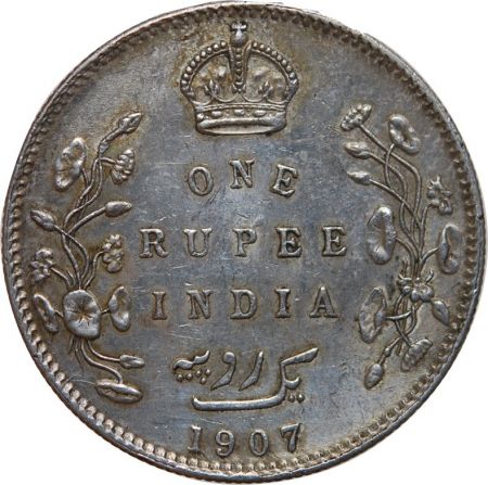 Inde INDE - EDWARDS VII RUPEE 1907