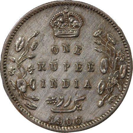 Inde INDE  EDOUARD VII - RUPEE ARGENT 1906