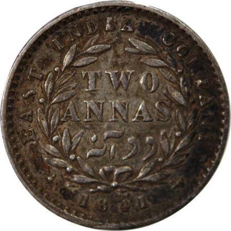 Inde INDE  VICTORIA - 2 ANNAS ARGENT 1841