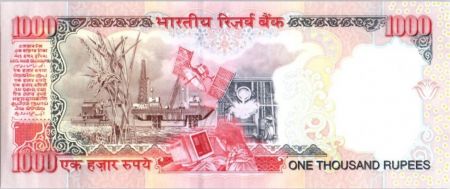 Inde P.107 1000 Rupees, Mahatma Gandhi - Allégorie à l\'économie de l\'Inde - 2013