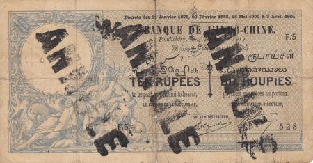 Indes Françaises 10 Rupees 04-11-19 Neptune