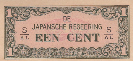 Indes Néerlandaises 1 Cent - Vert et rose - 1942