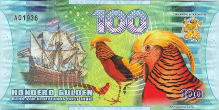 Indes Néerlandaises 100 Gulden, Enfant - Voilier - 2016