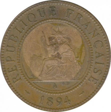 Indo-Chine Fr. 1 Cent Liberté assise - Indo-Chine 1894 A Paris