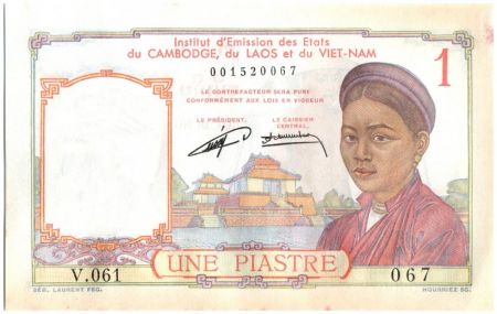 Indo-Chine Fr. 1 Piastre Femme Asiatique - 1953